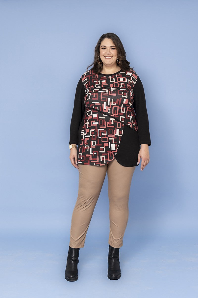 03579 - maglia girocollo fantasy - Lady XL