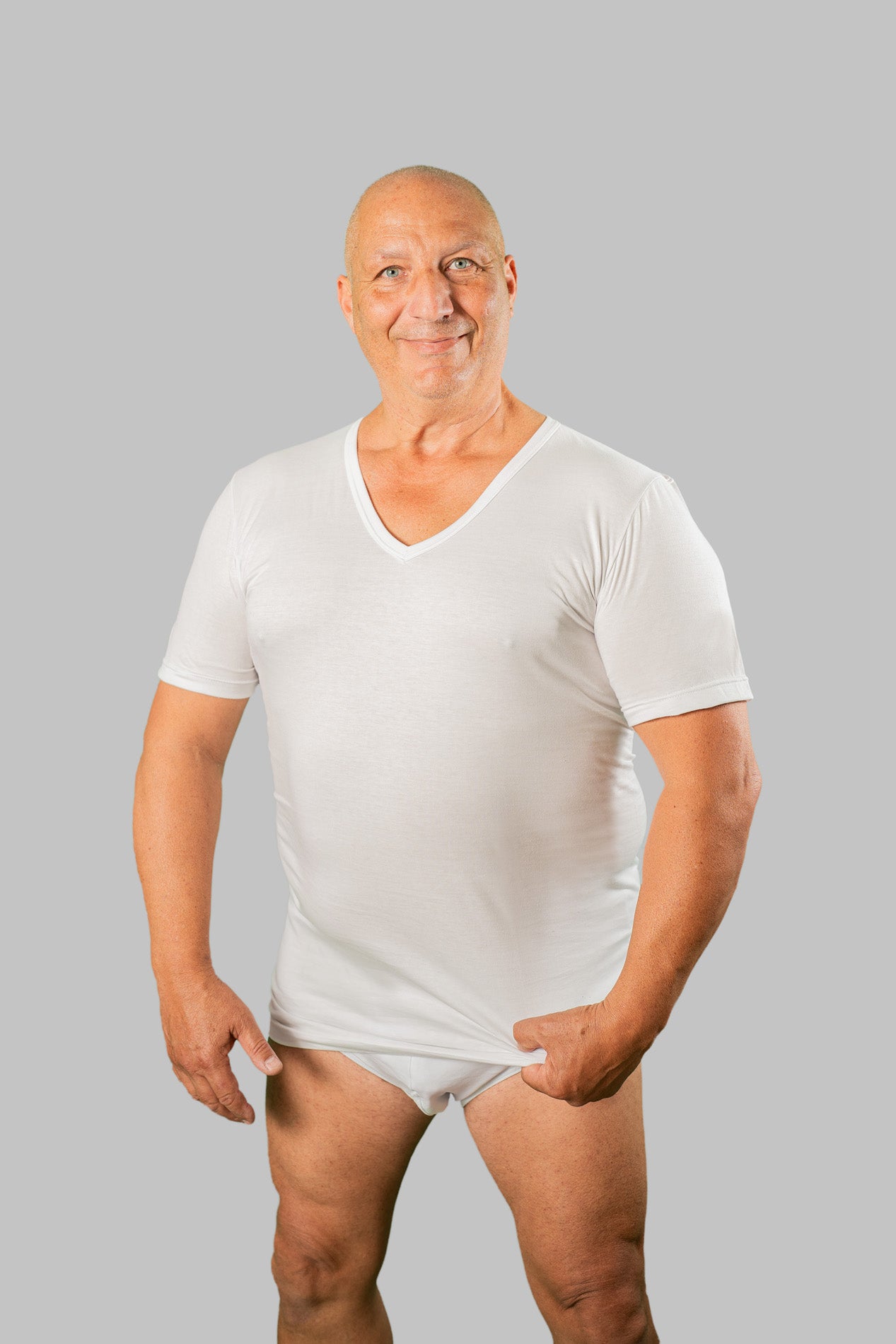 1001 - T-shirt collo a V intima - 20nodi