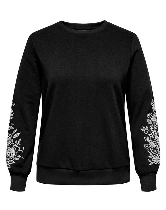 15356451 - felpa garzata manica fantasia - only Carmakoma