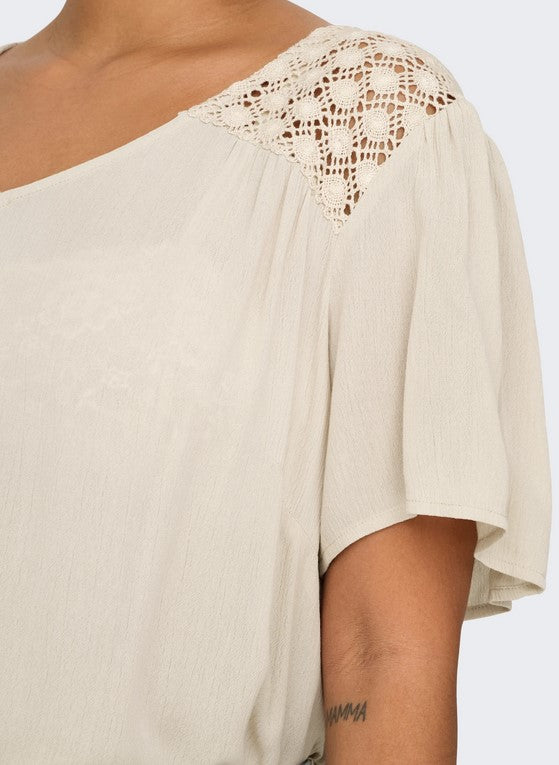 15345792 - Blusa cotone mezza manica - only Carmakoma