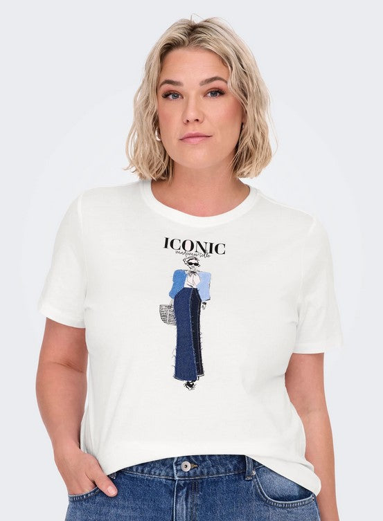 15341632 - T-shirt perla - only Carmakoma