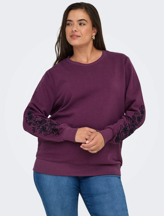 15356451 - felpa garzata manica fantasia - only Carmakoma