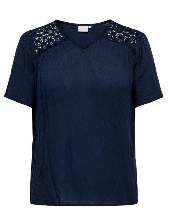 15345792 - Blusa cotone mezza manica - only Carmakoma