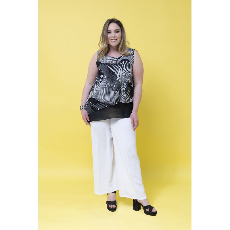 03355 - Canotta elegante in georgette - Lady XL