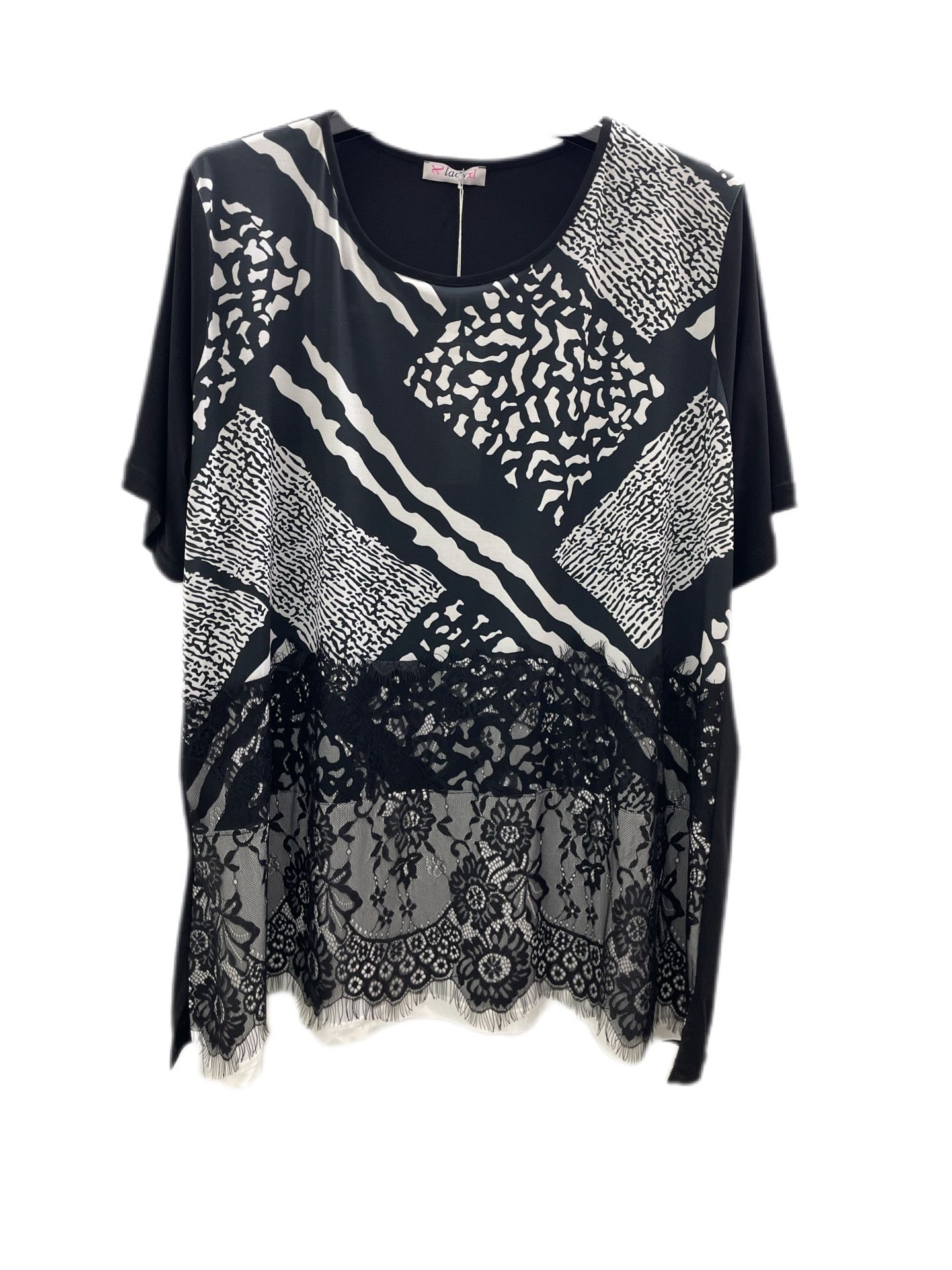 03700 - Maglia Newcastle fascia pizzo - Lady XL