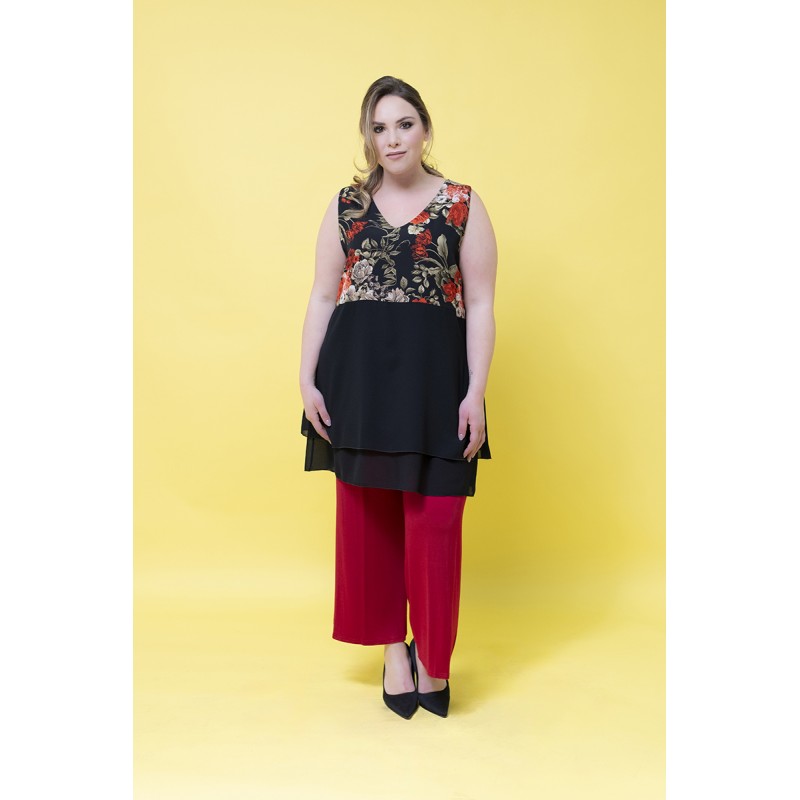 03399 - Maxi canotta in georgette - Lady XL