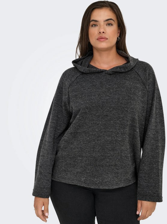 15364259 - Felpa cappuccio millerighe - only Carmakoma