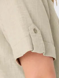 15347142 - Camicia di lino mezza manica - only Carmakoma