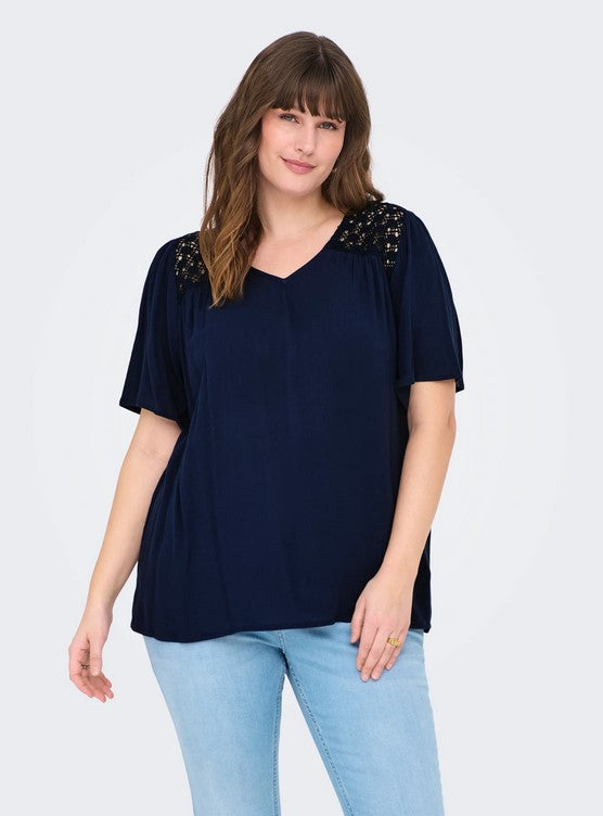 15345792 - Blusa cotone mezza manica - only Carmakoma